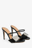 Loewe Black Leather Buckle Anagram Detail Heeled 'Safety Belt 100' Sandals Size 37