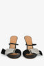 Loewe Black Leather Buckle Anagram Detail Heeled 'Safety Belt 100' Sandals Size 37