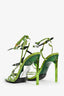 Versace Green Snakeskin 'Leaf' Wrap Heels Size 36