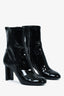 Louis Vuitton Black Patent Leather Heeled Boots Size 36