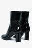 Louis Vuitton Black Patent Leather Heeled Boots Size 36