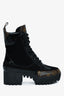 Louis Vuitton Brown/Black Leather Monogram Laureate Boots Size 36