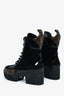 Louis Vuitton Brown/Black Leather Monogram Laureate Boots Size 36