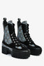 Louis Vuitton Blue/Black Leather Monogram Laureate Boots Size 6