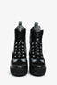 Louis Vuitton Blue/Black Leather Monogram Laureate Boots Size 6