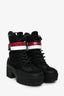 Louis Vuitton Black Suede Striped Combat 'Laureate' Boots Size 38