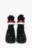 Louis Vuitton Black Suede Striped Combat 'Laureate' Boots Size 38