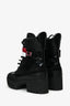 Louis Vuitton Black Suede Striped Combat 'Laureate' Boots Size 38