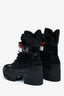 Louis Vuitton Black Suede Striped Combat 'Laureate' Boots Size 36