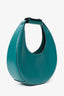 Staud Green Leather Mini Moon Bag With Strap