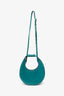 Staud Green Leather Mini Moon Bag With Strap