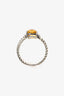 David Yurman Sterling Silver Citrine & Diamond Petite Wheaton Ring