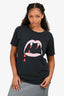 Saint Laurent Black Cotton Graphic T-Shirt Size L