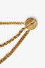 Celine Gold Tone Multi Chain Two Coin Brooch