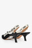 Christian Dior Black Tech Knit 'J'adior Kitten Slingbacks Size 38