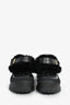 Stella McCartney X Vibram Black Rubber Fur Detail Clogs Size 36