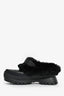 Stella McCartney X Vibram Black Rubber Fur Detail Clogs Size 36