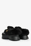 Stella McCartney X Vibram Black Rubber Fur Detail Clogs Size 36