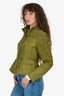 Weekend Max Mara Green Nylon Cropped Jacket Size 4