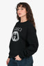 Gucci Black Cotton GG Logo Sweatshirt Size S
