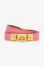 Hermès Pink Swift Leather Rivale Double Tour Bracelet