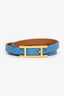 Hermès Blue Swift Leather Hapi 4 Tours Wrap Bracelet