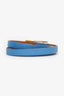Hermès Blue Swift Leather Hapi 4 Tours Wrap Bracelet