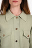 Sandro Green Button Up Belted Long Sleeve Cardigan Size 0