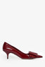 Miu Miu Burgundy Patent Kitten Heels Size 38