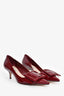 Miu Miu Burgundy Patent Kitten Heels Size 38