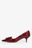 Miu Miu Burgundy Patent Kitten Heels Size 38