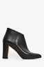 Manolo Blahnik Black Leather Ankle Booties Size 38