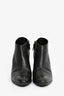Manolo Blahnik Black Leather Ankle Booties Size 38
