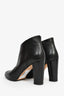 Manolo Blahnik Black Leather Ankle Booties Size 38