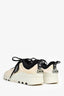 Miu Miu White/Pink Glitter Logo Sneakers Size 38