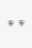 Gucci 18K White Gold Running G Stud Earrings