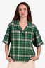 MM6 Maison Margiela Green/Grey Plaid Short Sleeve Button Up Shirt Size 40