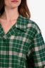 MM6 Maison Margiela Green/Grey Plaid Short Sleeve Button Up Shirt Size 40