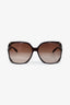 Gucci Burgundy/Gold Toned Bamboo Effect Sunglasses
