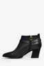 Roger Vivier Black Leather Buckle Ankle Boots Size 38