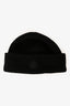 Moncler Black Wool Logo Beanie