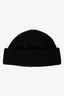 Moncler Black Wool Logo Beanie