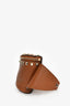 Valentino Cognac Rockstud Leather Pebble Belt Bag