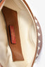 Valentino Cognac Rockstud Leather Pebble Belt Bag