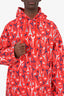 Balenciaga Red 2020 Eiffel Tower Print Hoodie Size M Mens
