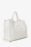 Telfar White Faux Leather Medium Shopping Tote