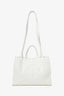 Telfar White Faux Leather Medium Shopping Tote