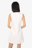 Victoria Beckham White Geometric Print Sleeveless Mini Dress Size 4