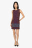 Dolce & Gabbana Red Tweed Lace-Embroidered Sleeveless Mini Dress Size 38