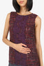 Dolce & Gabbana Red Tweed Lace-Embroidered Sleeveless Mini Dress Size 38